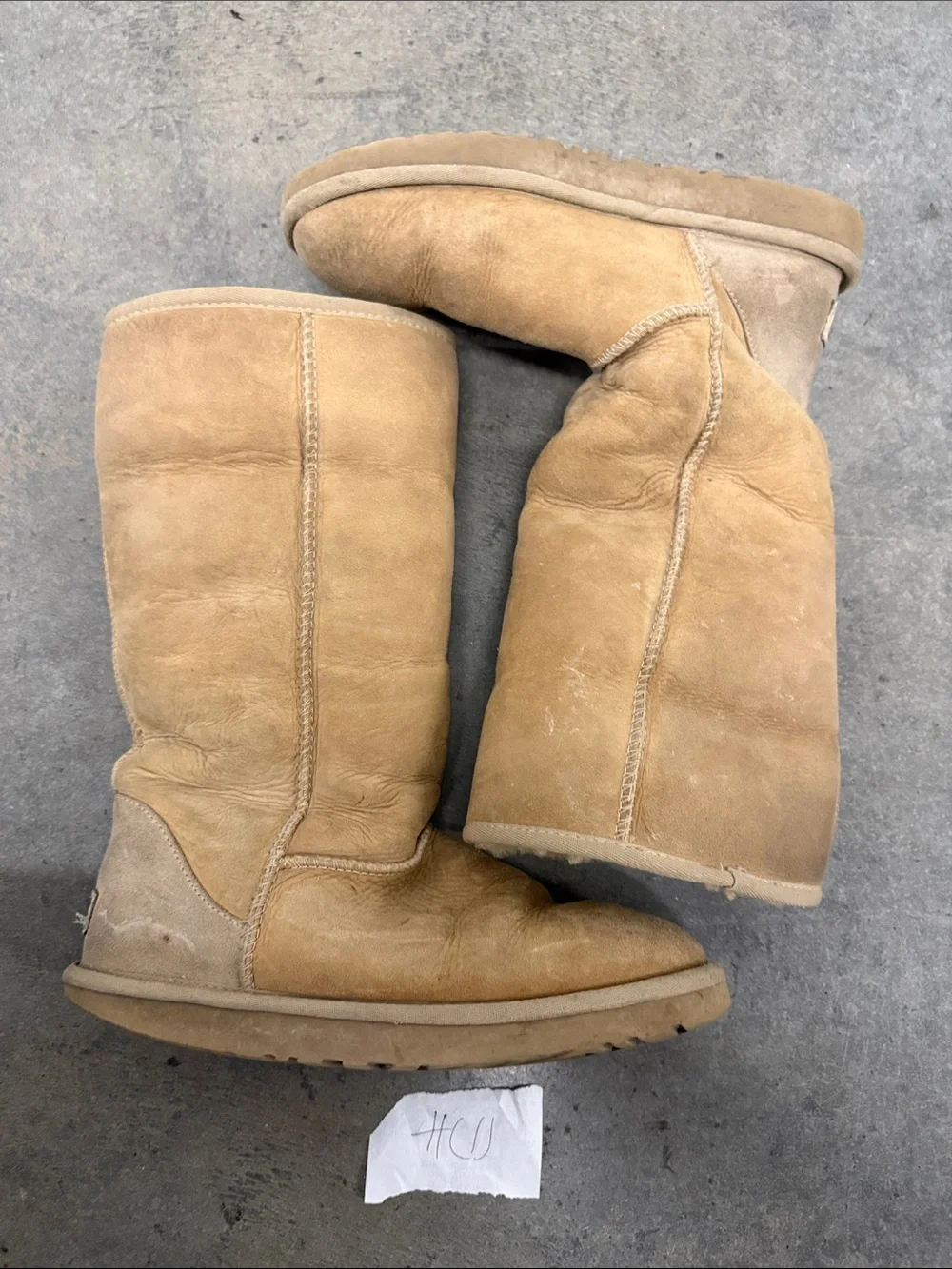 UGG Tan Suede Shearling Cuff Women's Winter Boots